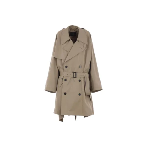 Balenciaga Тренчкот Стандартный крой Женский Темно-бежевый