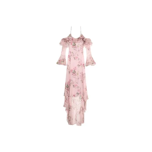 Blumarine Розовые Женские Длинные Платья с Рукавами