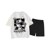 Белый топ, черный низ