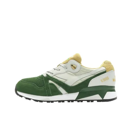 DIADORA N9000 Устойчивый к истиранию Низкий Топ Повседневная обувь Мужская Белый Зеленый