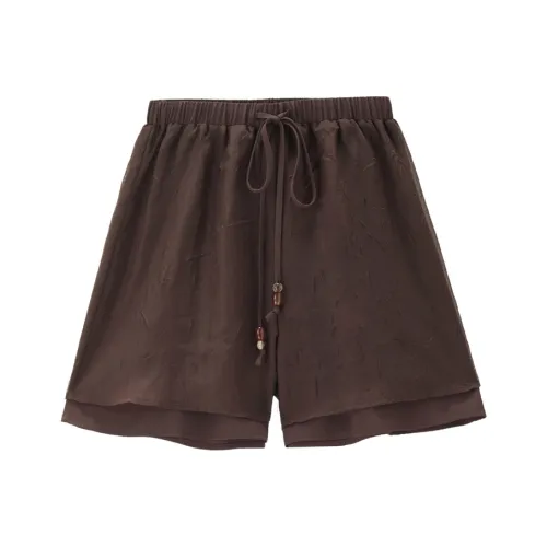 UNIQLO 08 Чайный коричневый Женские Повседневные шорты