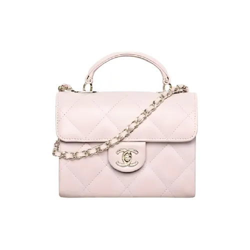 CHANEL Телячья кожа Одно плечо Сумка Женская Светло-розовая