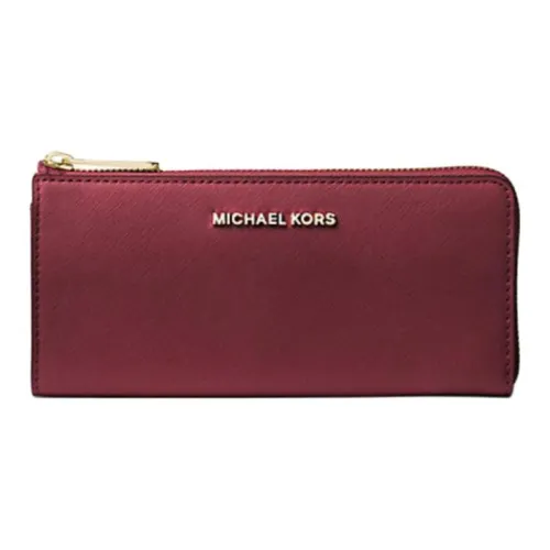 MICHAEL KORS Jet Set Saffiano кожа кошелек большой женский красный