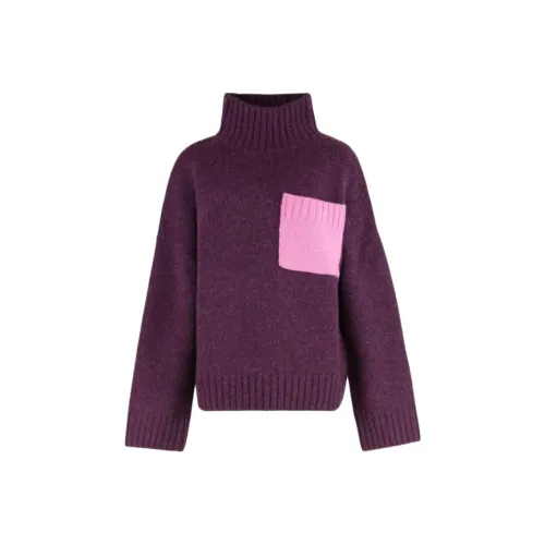 JW Anderson Сливовый Розовый Бабл-Гам Женские Свитеры