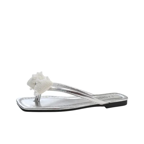 TAFN Устойчивые к истиранию Шлепанцы Женские Серебряные