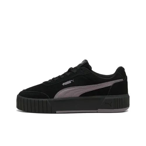 PUMA Carina Mia Устойчивые к истиранию Низкие Кроссовки для скейтбординга Женские Черные