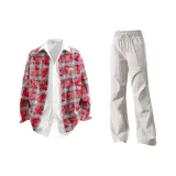 Washed Red + Light Gray Pants  
Промытый Красный + Светло-Серые Штаны