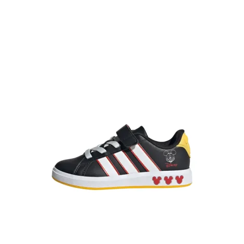 Disney x Adidas GRAND COURT Детская Туристическая Обувь Черный Белый Детский