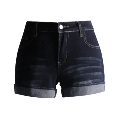 MTHE Темно-синий Черный Женские Джинсовые Шорты