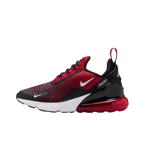 Nike Air Max 270 Устойчивый к истиранию Низкий Топ Детские Беговые Кроссовки Черный Красный Подростки