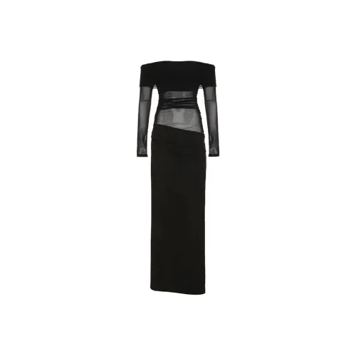 Amyway Black Женские Длинные Рукава Платья