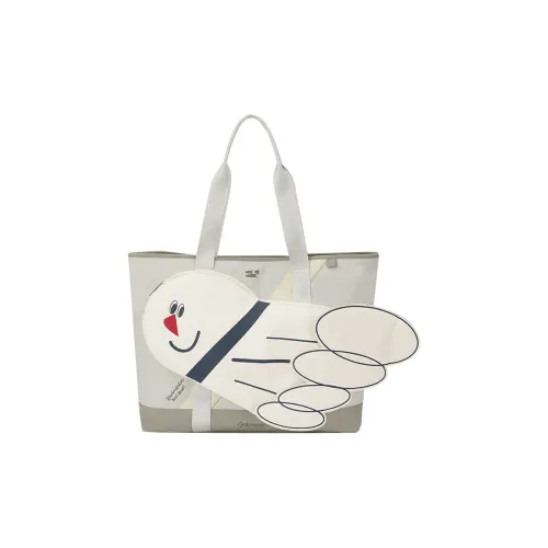 KUMPOO Crying Center Ткань Плечевая Сумка Унисекс Серый Бежевый