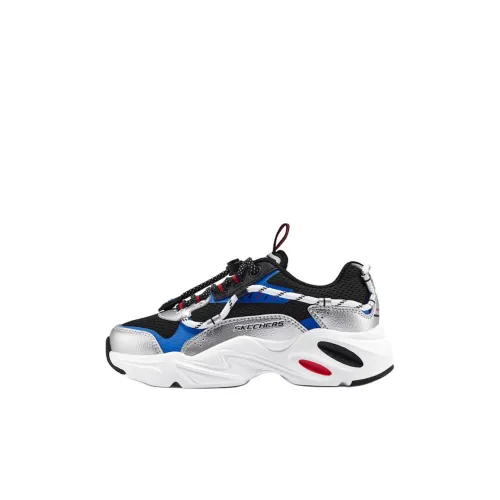 Skechers Kids Устойчивый к истиранию Легкий Амортизирующий Низкий Верх Повседневная Обувь Черный Красный Синий Детская