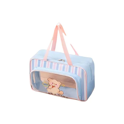 Boniu ПВХ (поливинилхлорид) ПУ (полиуретан) Туалетная сумка Портативный Органайзер для путешествий Унисекс Синий Медведь