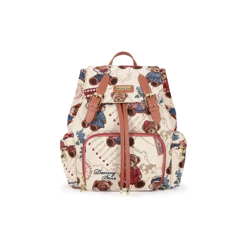 DANNYBEARJEANS Ткань Рюкзак Стандартный Женский Бежевый Розовый