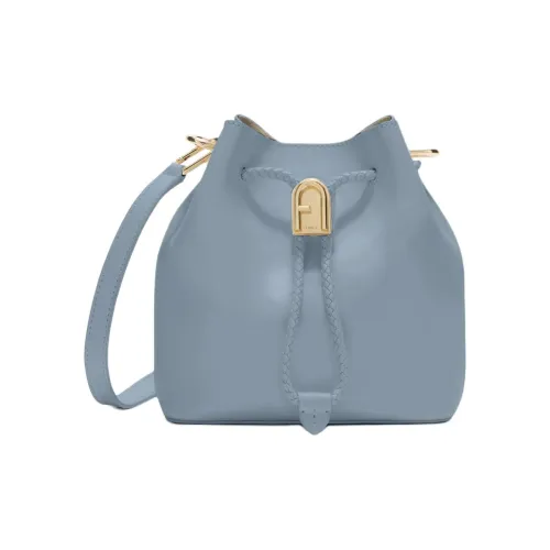 Furla Сумка-ведро из коровьей кожи сумка через плечо мини женская небесно-голубая