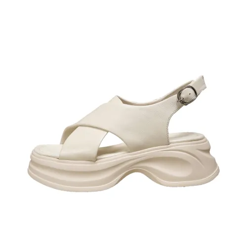 Сандалии Forest Princess в римском стиле 5,5 см женские цвет экрю