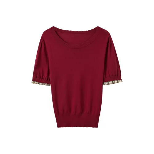 3COLOUR Бургундский Женские Трикотаж