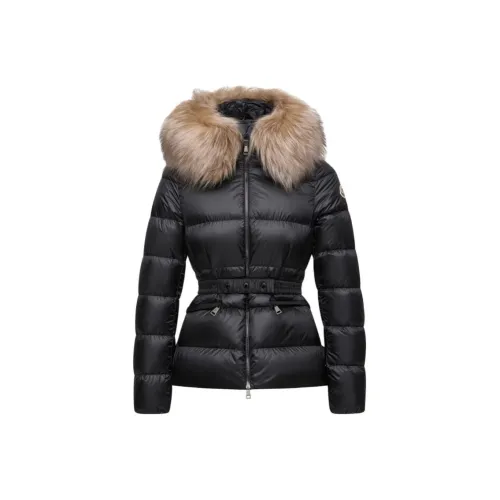 MONCLER Boed Series FW25 С капюшоном короткая пуховая куртка из овчины женская черная