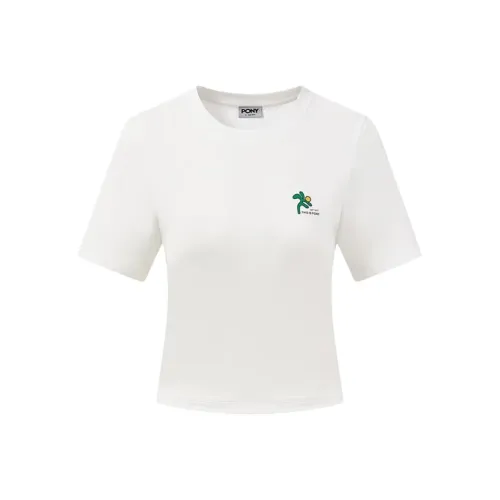 Женские футболки с принтом "Пони Белый"