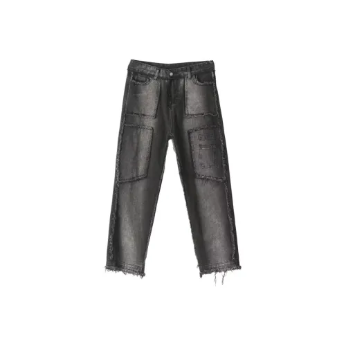 YOUSEKOO Черные Унисекс Джинсы