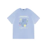 [Dense 100% cotton] Ледниково-голубой (Эскиз медведя)