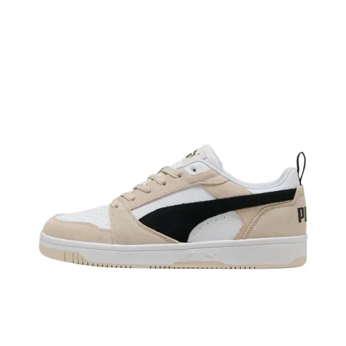 PUMA Rebound v6 Устойчивые к истиранию Низкие Кроссовки для скейтбординга Мужские Белые