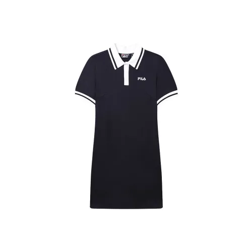 FILA ORIGINALE Легендарный синий Женские Короткие Платья с Рукавами
