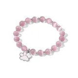 Розовый, бусины для браслета в форме сердцебиения, кошачья лапа
