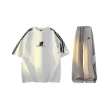 Белый, Фотиния, Серый, Топ + Серые Штаны