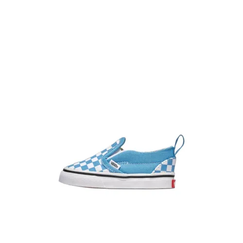 Vans Slip On Аbrasion Resistant Низкие Топ Обувь для малышей Сине-белый Infant And Toddler