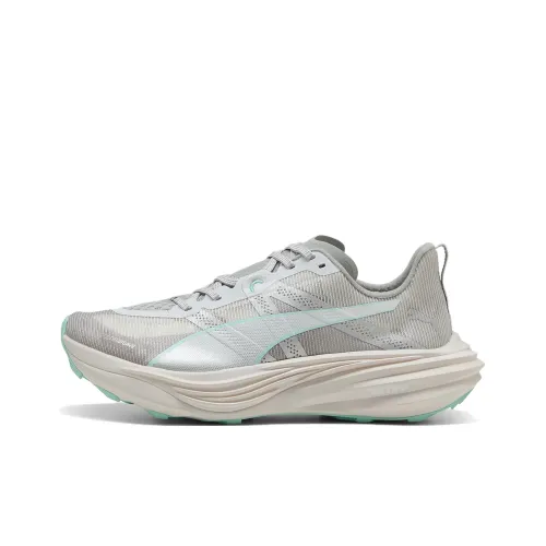 PUMA Deviate Nitro Elite Беговые кроссовки Низкий верх Светло-серый зеленый Женский