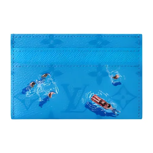 LOUIS VUITTON Colored Monogram Coated Canvas Картхолдер Картхолдер Мужской Синий