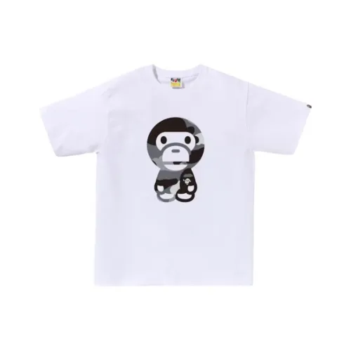BAPE BLACK Белый Серый Мужская T-рубашка