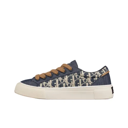 DIOR B33 Canvas Shoes Low Top Blue Men's