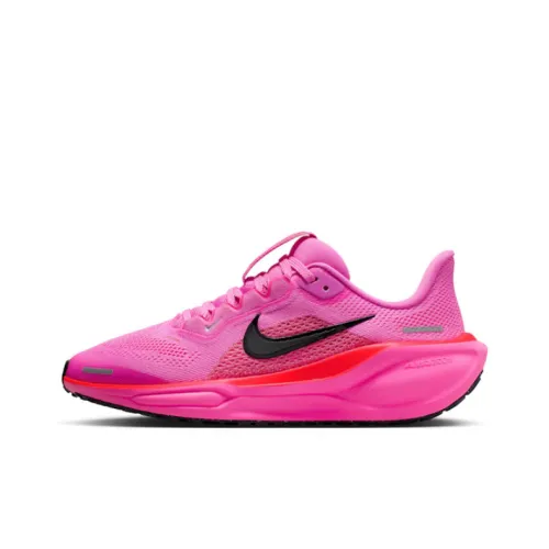 Nike Air Zoom Pegasus 41 Детская беговая обувь Низкий топ Фиолетовый Розовый/Черный Школьный возраст