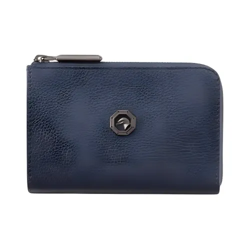 STEFANO RICCI Телячья кожа Монетница Мужской Темно-синий