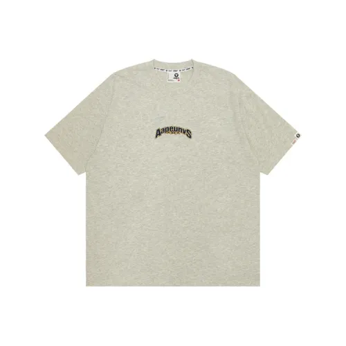 AAPE Серый Белый WH2 Мужская T-Рубашка