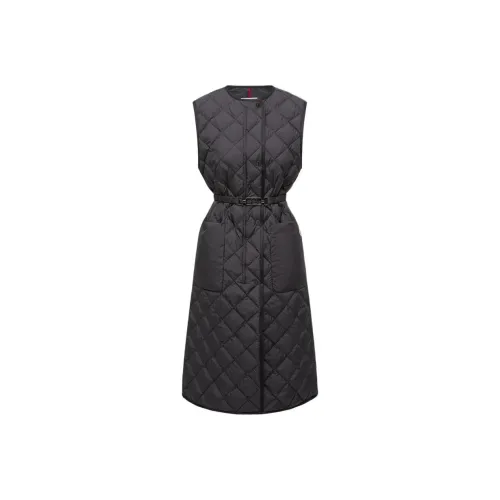 Moncler Butor Diamond Quilted LONG DOWN Гилет Пуховик Женские Черный