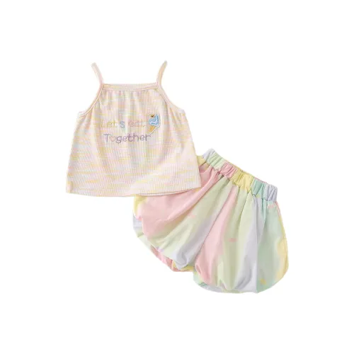 XiaoJinBu Повседневная спортивная одежда 2 предмета комплект для малышей и детей дошкольного возраста