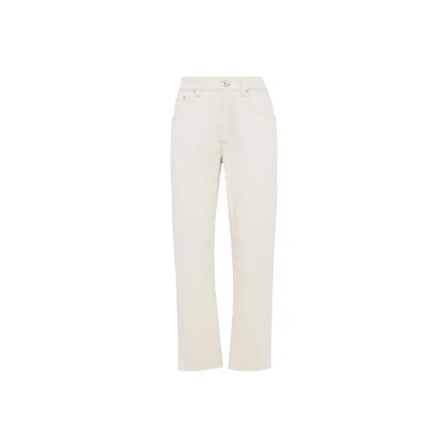 Brunello Cucinelli Белые Женские Джинсы