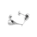 Винтажные серьги-гвоздики с изображением колибри (1 пара)