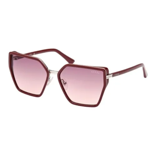 GUESS Ацетат Нерегулярная форма Солнцезащитные очки Женские Красный