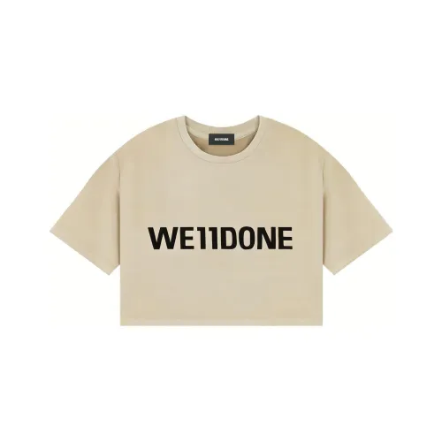 WE11DONE FW22 T Рубашка Женская Бежевая