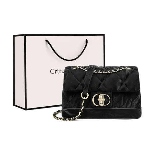 Crtnzo Kroez Сумка через плечо из коровьей кожи стандартная женская черная