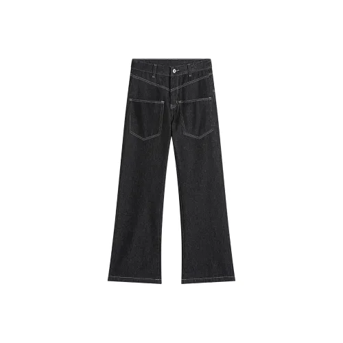 DOH STORE Оригинальные черные джинсы унисекс из денима