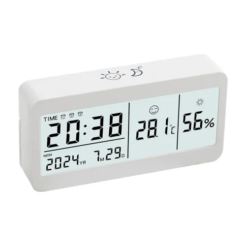 HENSE Электронный Механизм Пластик Будильник Унисекс Белый HA813