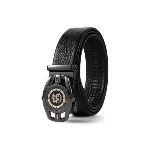 POLOMEISDO Пояс из натуральной коровьей кожи Мужской Ширина 3,5 см Набор в подарочной коробке