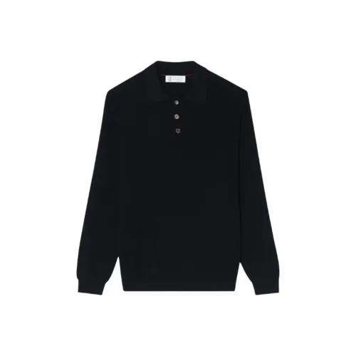 BRUNELLO CUCINELLI Черная мужская поло