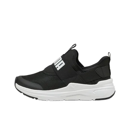 PUMA SOFTRIDE Wired 2 Детская беговая обувь Низкий топ Черный Школьный возраст